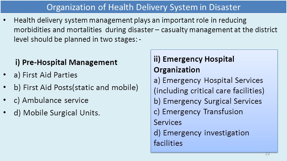 Organization of healthcare delivery sys